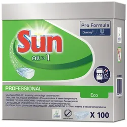 SUN All-in-1-Tablets ECO 100 Tabs All-in-1 Geschirrreinigertabs mit selbstauflösender Folie