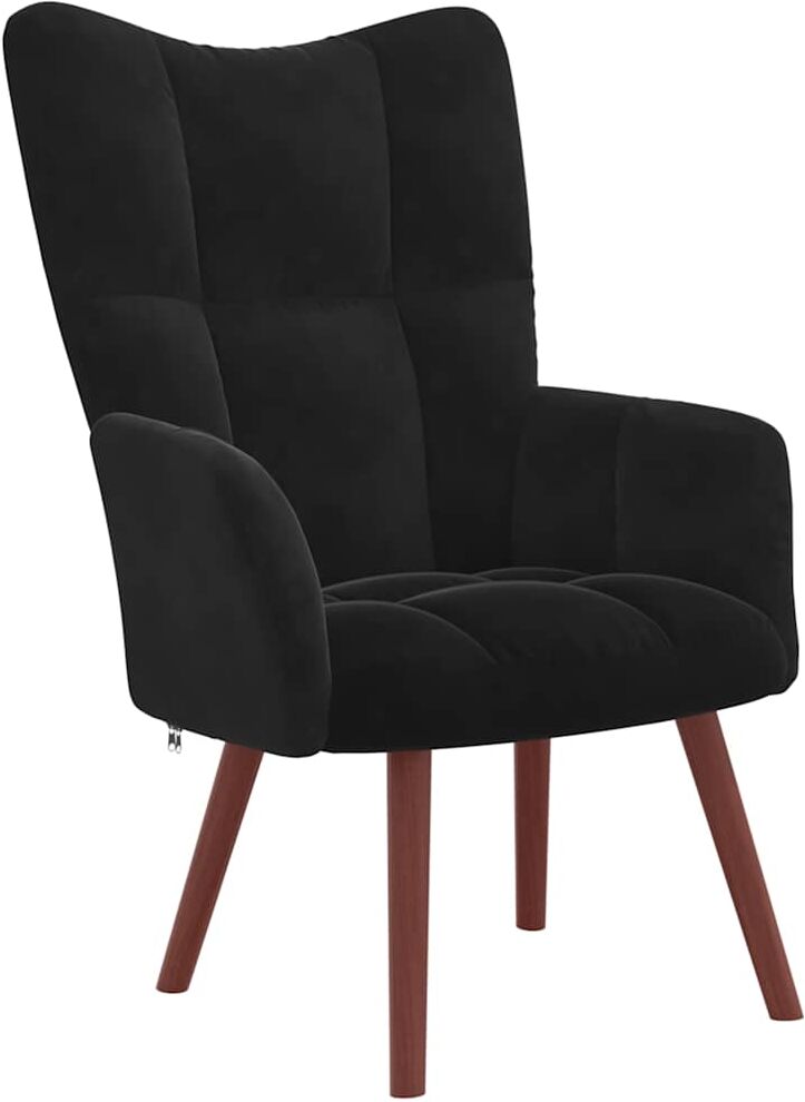 vidaXL Chaise de relaxation Noir Velours