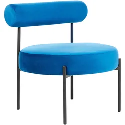 SESSEL Samtstoff Blau Alpha