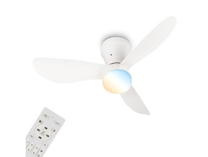 BRILONER - LED Deckenventilator mit Beleuchtung, Fernbedienung, Leiser DC-Motor, 3 Geschwindigkeiten, CCT, Dimmbar, Lampe mit Ventilator, Ventilator Deckenleuchte, Deckenlampe, 78x26 cm, Weiß