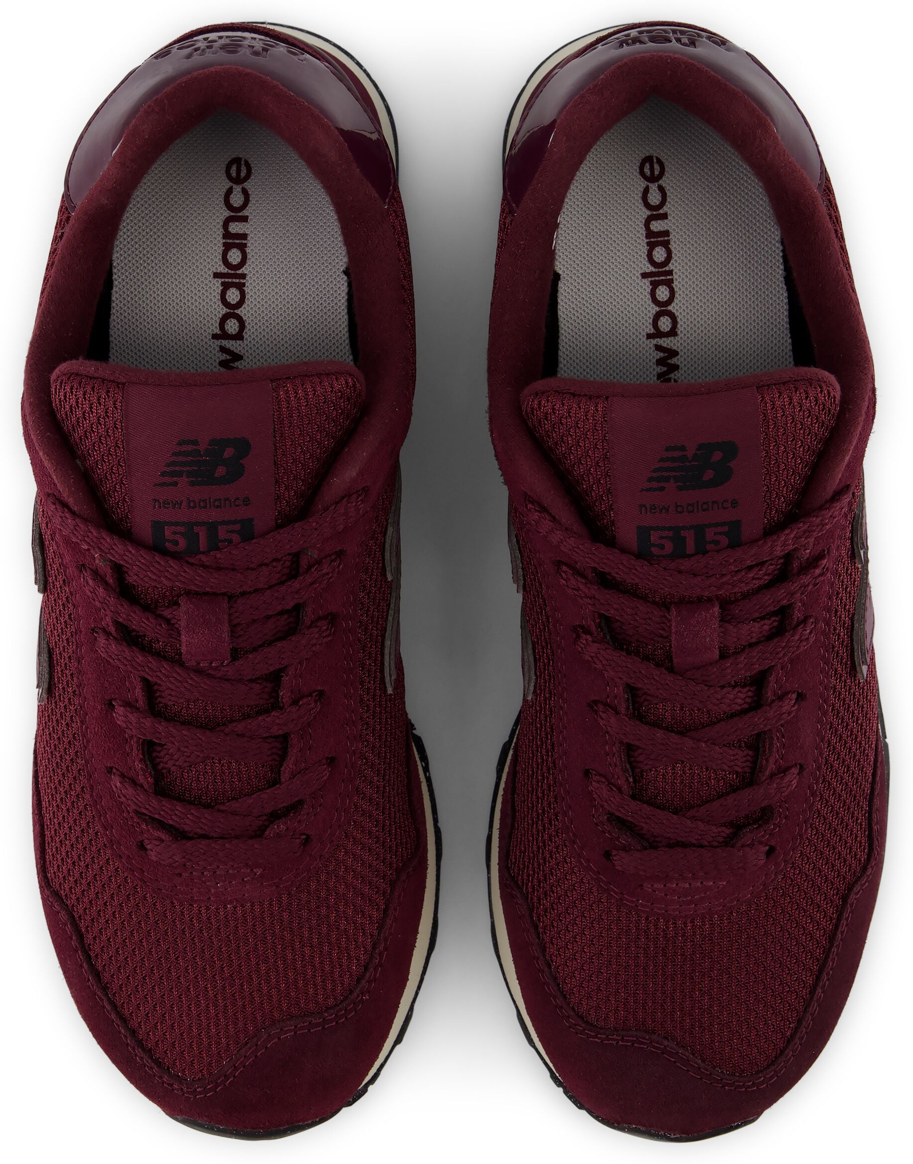 Sneaker NEW BALANCE "515", Damen, Gr. 36,5, rot (mulled wine, mulled wine), Leder, Textil, Schuhe Sneaker, Pour adultes, avec semelle en caoutchouc mulled wine, mulled wine 36,5