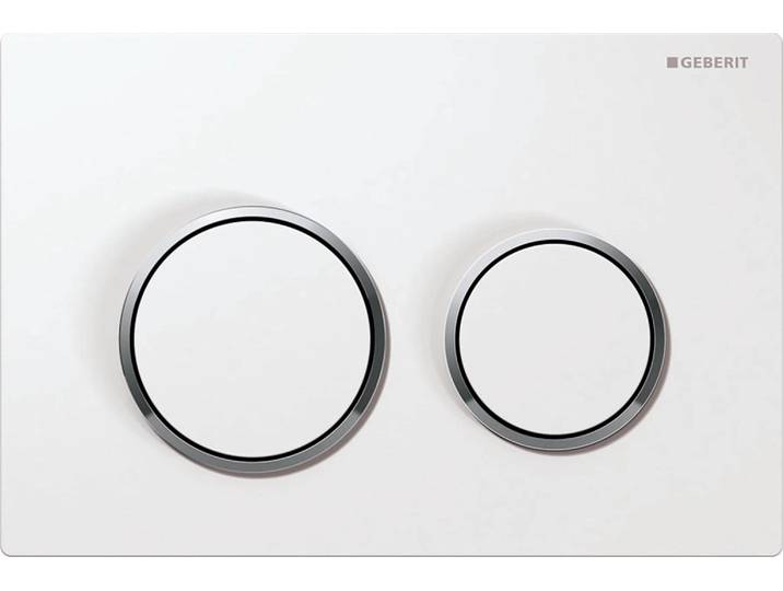 Geberit plaque de recouvrement OMEGA 20 115.085.KJ.1 2 quantités blanc/brillant vchr/blanc