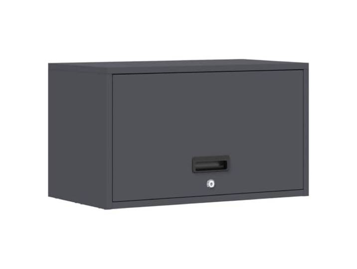 HKTMGDNG Garagenschrank Wandschrank Metall 33x60x35cm Anthrazit Abschließbarer Wandhänge-Schrank aus Stahl für Werkstatt, Keller und Hobbyraum. Mit müheloser Gasdruckfeder Klappe.
