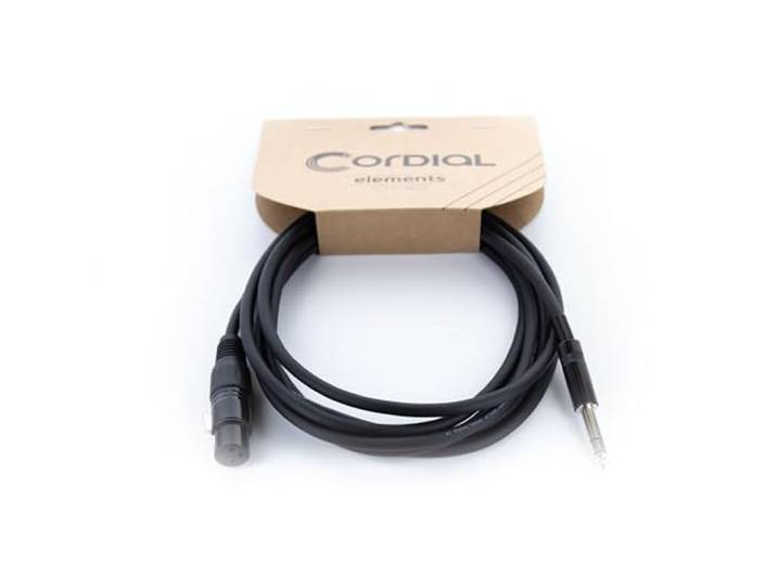 XLR male/stereo jack audiokabel - 3 m