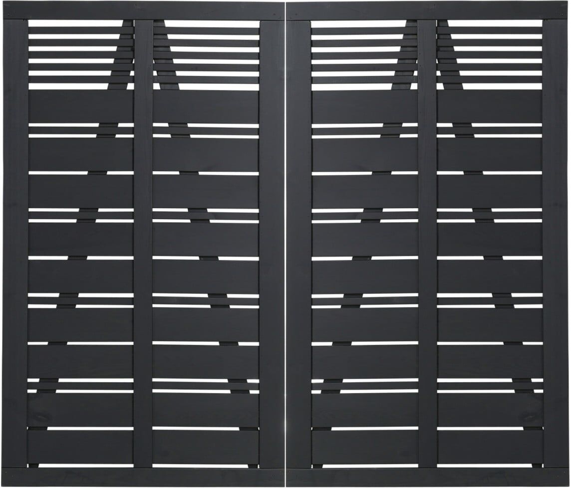 Plus Doppeltor Silence 200 x 170 cm RAL 9005 Schwarz