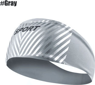 Inspire Curations Absorbent Sports Sweat Headband For Cycling Yoga Gym And Outdoor Training gray