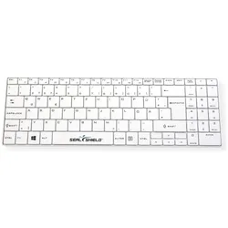Secomp Seal SHIELD BT Tastatur Clean Wipe weiss D SSKSV099BTDE (DE, Kabellos), Tastatur, Weiss
