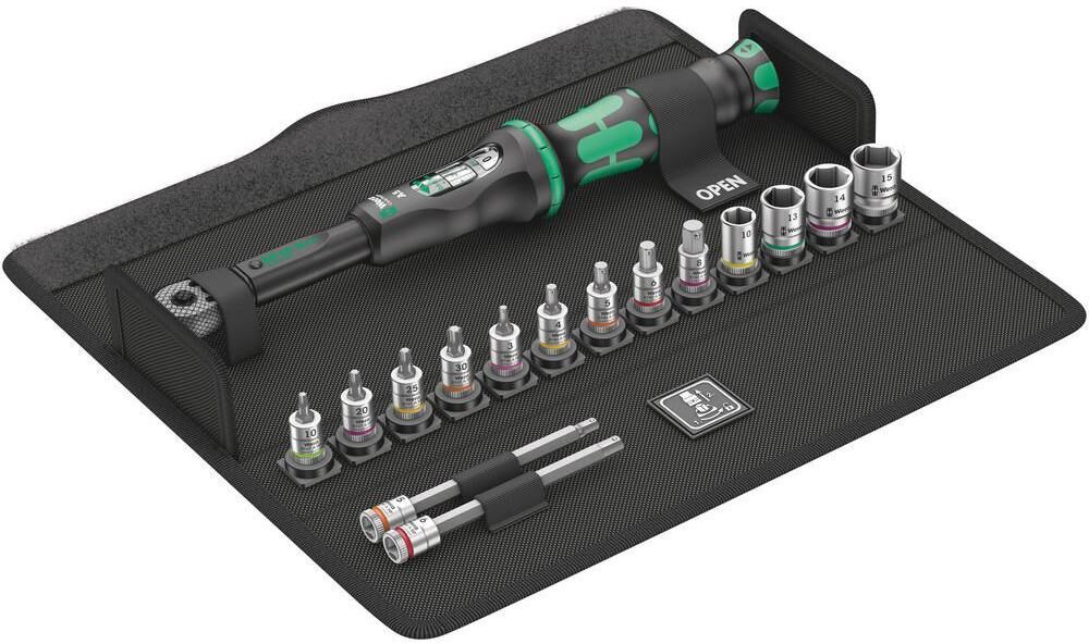 Fahrradwerkzeugset WERA "Bicycle Set Torque 1", silber (silberfarben), Werkzeugsets, Fahrradwerkzeugset silberfarben Einheitsgröße