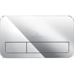 Villeroy & Boch ViConnect WC-Betätigungsplatte, 2-Mengen-Spülung, 253x145x10mm, 92249061, Farbe: Verchromt