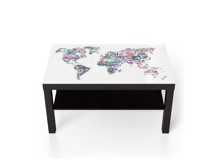 DEQORI Couchtisch 'Welt der Abenteuer', Glas Beistelltisch Glastisch modern