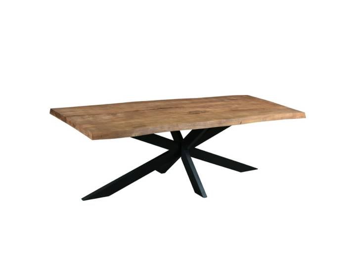 Table repas 6/8 personnes 180 cm, chants bruts de sciage