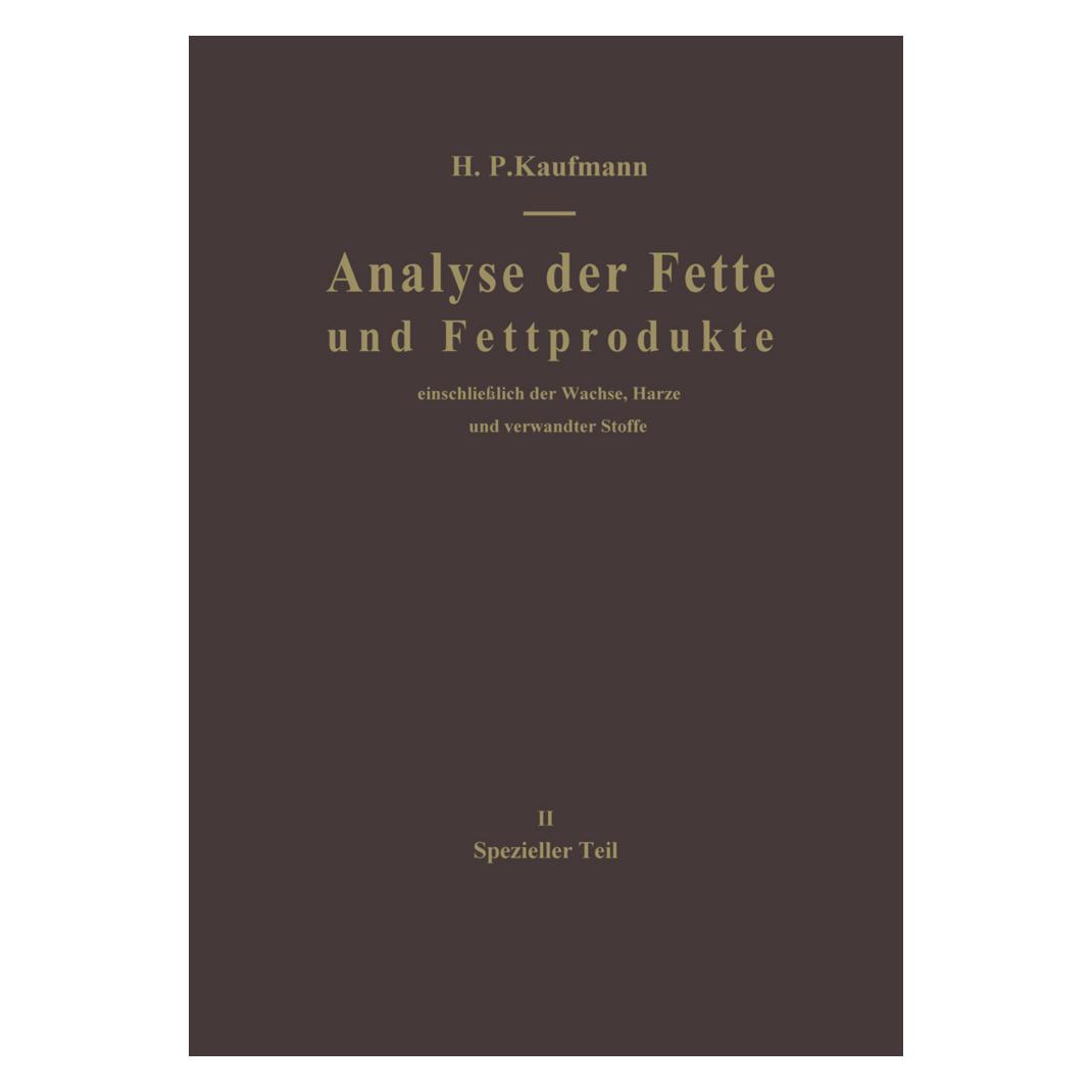 Springer Analyse der Fette und Fettprodukte (Deutsch, Softcover) (55529844)
