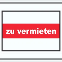 HB-Druck zu vermieten Schild mit Text Verkaufsschild A1 (594x841mm)