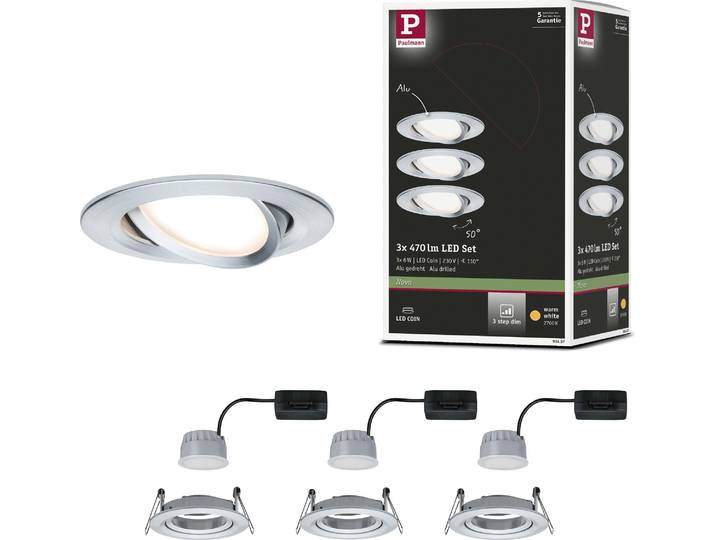 Paulmann LED encastré Nova set de base orientable