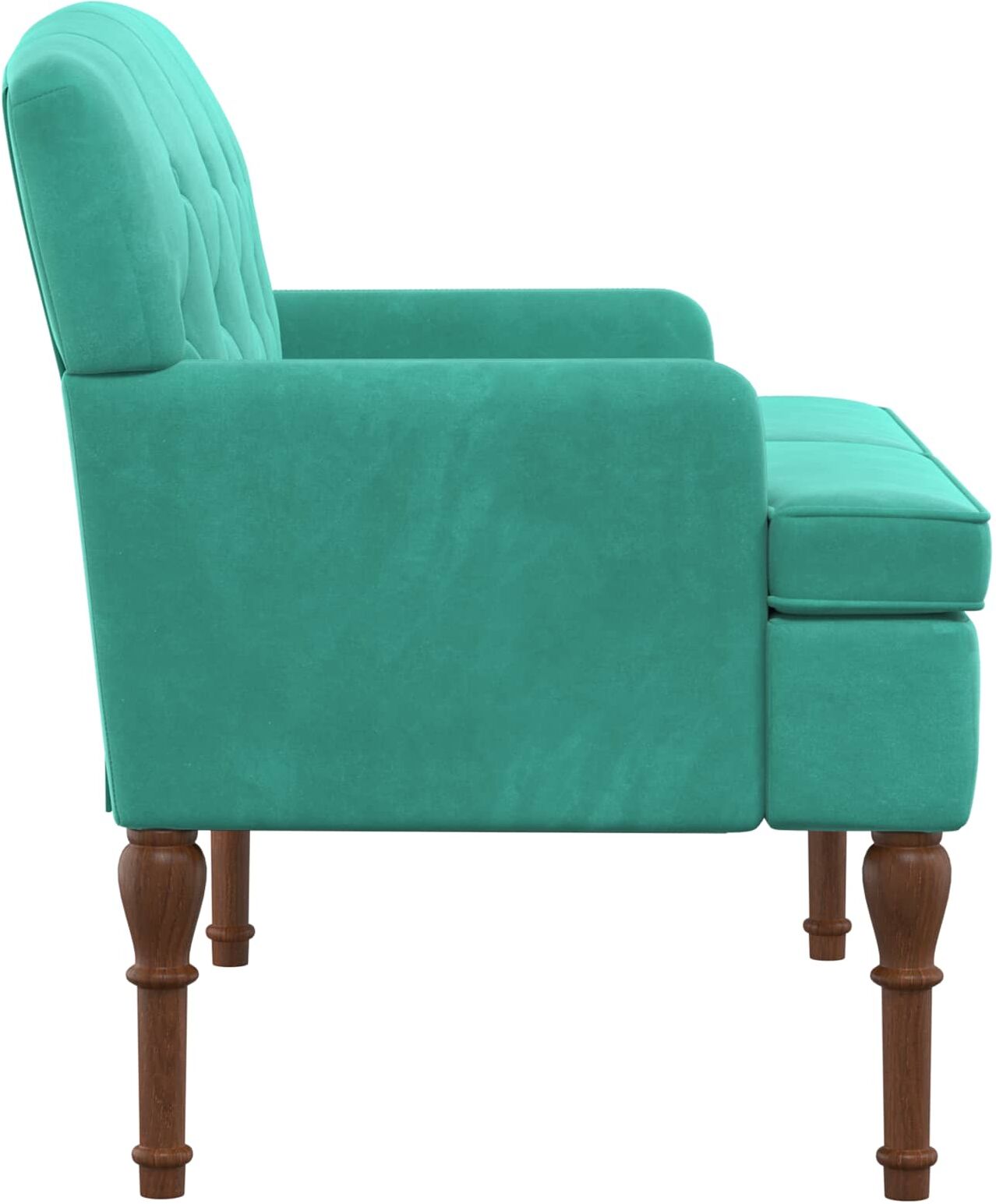 vidaXL Canapé love seat avec capitonnage en boutons Turquoise