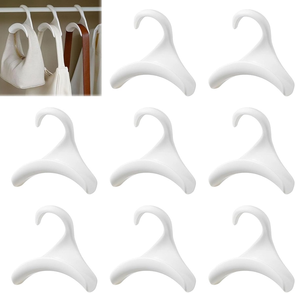 Set van 8 multifunctionele haken voor tassen en accessoires