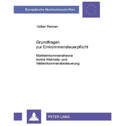 Grundfragen zur Einkommensteuerpflicht, Fachbücher von Volker Pannen