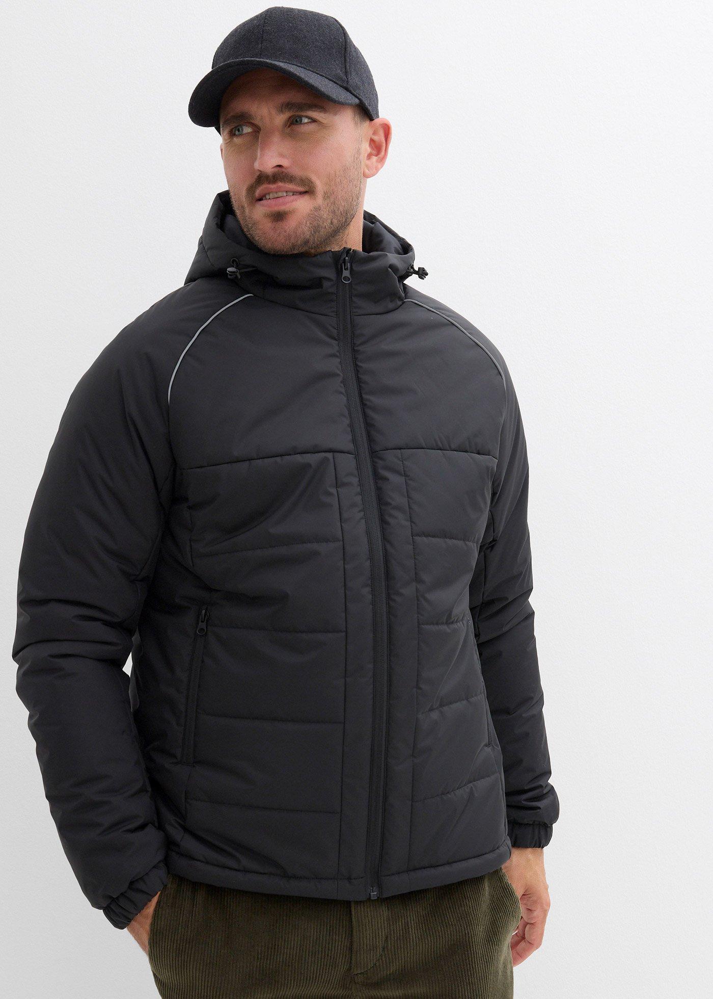 bonprix Wattierte Steppjacke, schwarz, Gr.68/70 (4XL), moderne wattierte Steppjacke mit seitlichen Taschen