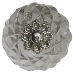 Chic Antique Glas Griff, D4 cm, durchsichtig