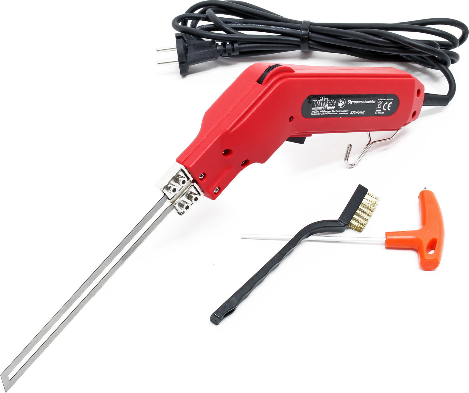 Wiltec Styroporschneider 200W met 200mm mes voor polystyreen en polystyrol-hardschuim