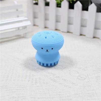 Inspired Finds Mini Silicone Face Cleansing Brush Deep Pore Exfoliating Facial Scrubber Tool blue