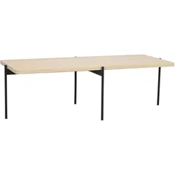 Couchtisch Shelton aus Eiche weiß pigmentiert, modern, 145x60 cm, FSC-zertifiziert