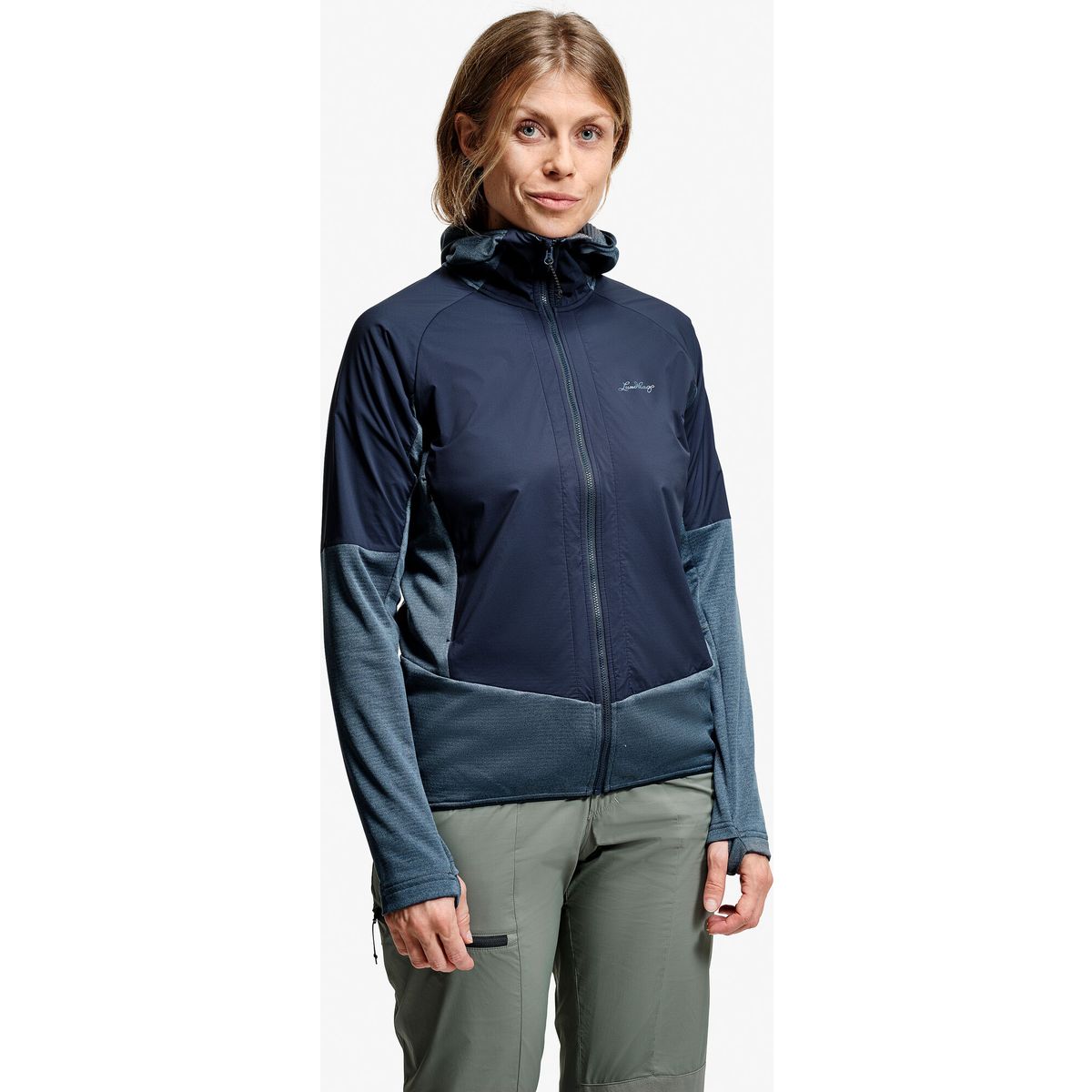 Lundhags Padje Windbreaker Hoodie W dk sky blue/deep blue (71051) L 46030-25-71051-L