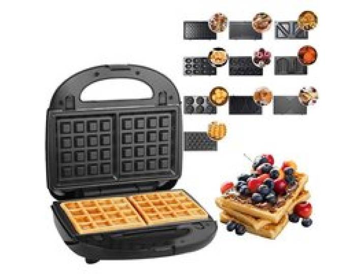 Appareil À Croque Monsieur 750W Machine À Sandwich Presse À Panini Électrique Plaques Antiadhésives Et Détachable Gaufri[PE160]