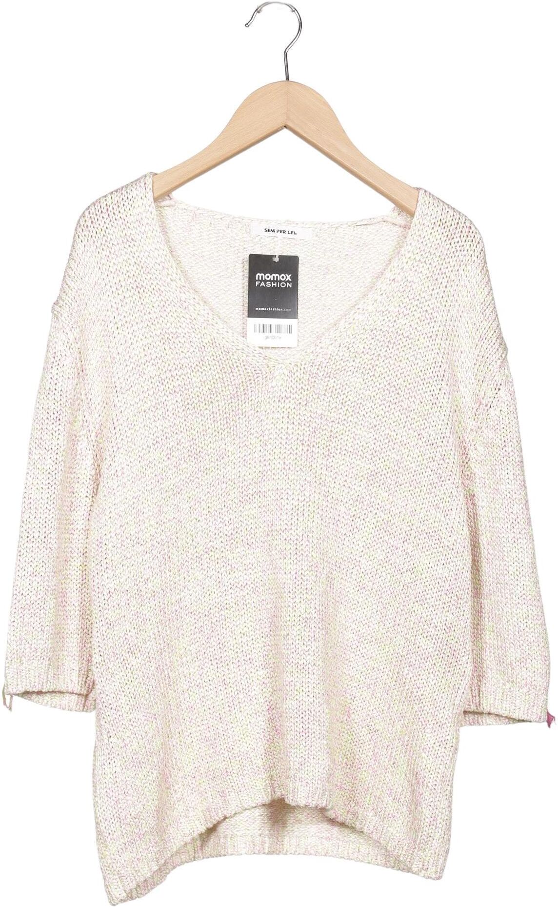 SEM PER LEI Damen Pullover, Cremeweiß, Gr. XL, Synthetik - Second Hand