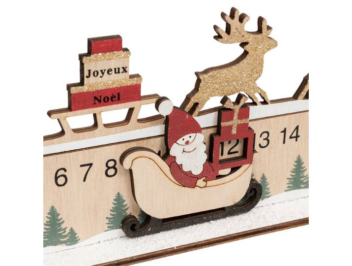 Feeric Lights &amp; Christmas houten adventsmaat - rood, 40 cm