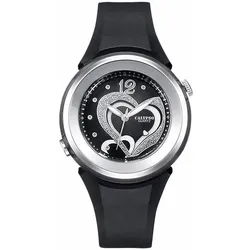 Quarzuhr CALYPSO WATCHES, schwarz, Armbanduhren, Damen, Quarzuhr, Armbanduhr, Damenuhr, mit Herzmotiv, bis 10 bar wasserdicht