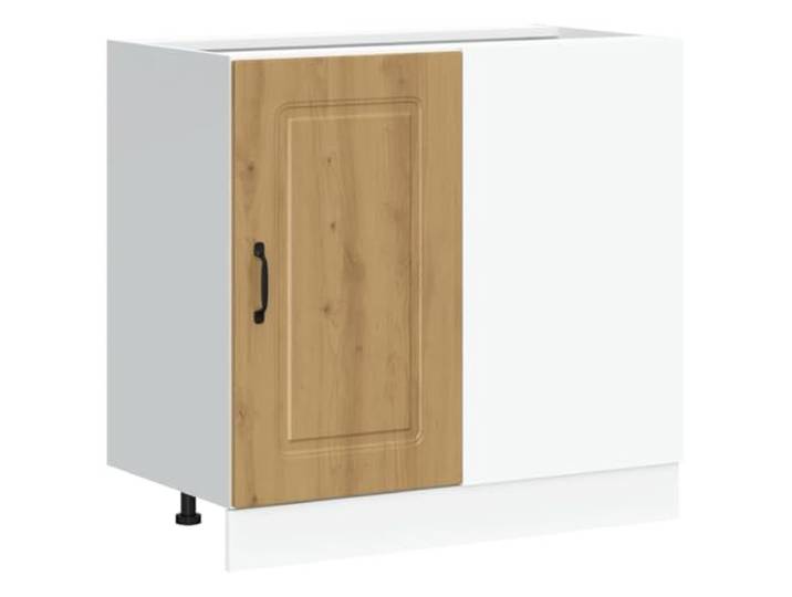 HKTMGDNG Küchenunterschrank Kalmar, 86x46x81,5 cm, Artisan-Eiche Höhenverstellbare Füße für stabile Anpassung in der Küche. Viel Stauraum hinter Türen für Töpfe und Geschirr.