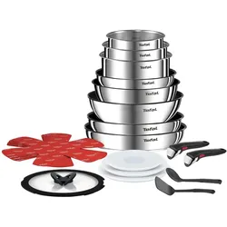Tefal Ingenio Emotion, Pfannenset + Topfset, Schwarz, Silber