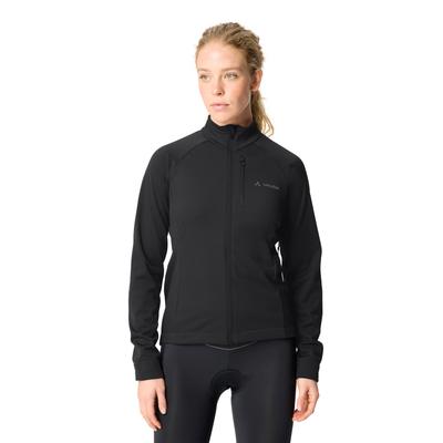Softshelljacke VAUDE "WOMEN'S POSTA SOFTSHELL JACKET II", Damen, Gr. 42, schwarz, Obermaterial: 100% Polyester, Jacken Softshelljacke, für Radsport und Pendeln, mit Unterarmreißverschlüssen