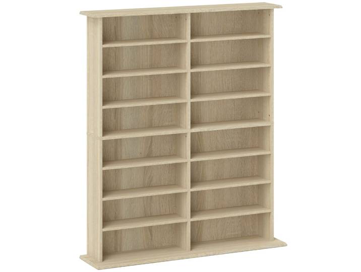 Meuble de rangement cd/dvd capacité max 720 cd bois naturel