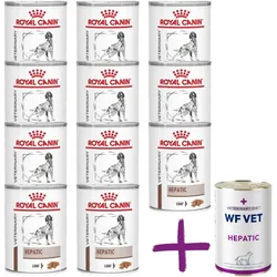ROYAL CANIN Hepatic HF 11x420g + WF VET Hepatic dog 400g