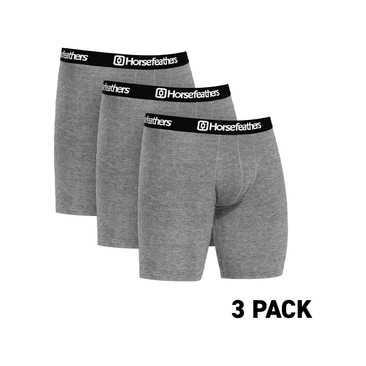 Horsefeathers Dynasty Long 3PACK Boxer Shorts heather gray XL AM195C-heather gray-XL