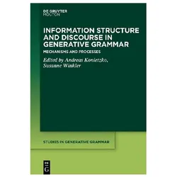 Information Structure and Discourse in Generative Grammar, Fachbücher von Susanne Winkler, Andreas Konietzko