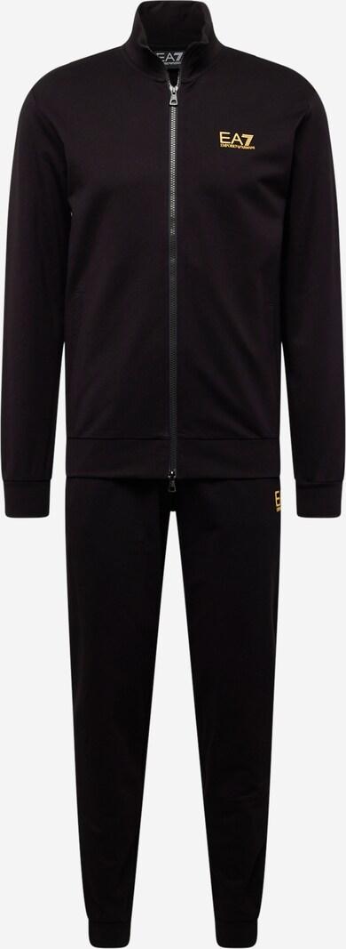 EA7 Emporio Armani Zip Trainingsanzug Schwarz