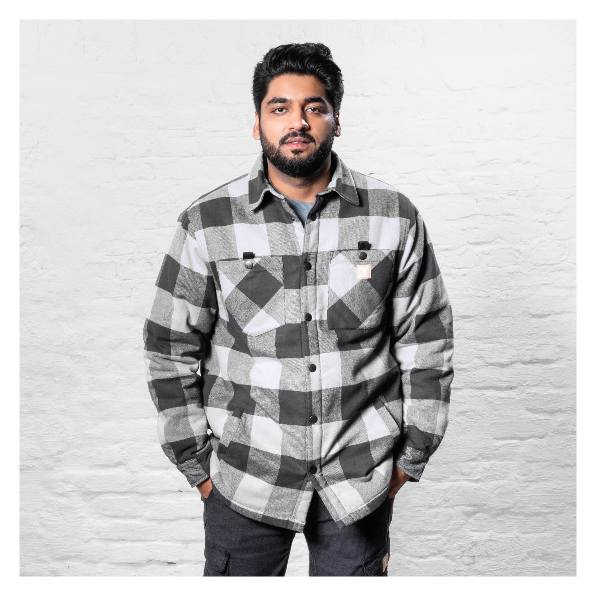 Stier Heavy Lumber Jacket bci cotton S buffalo plaid grey (M) (51512063)