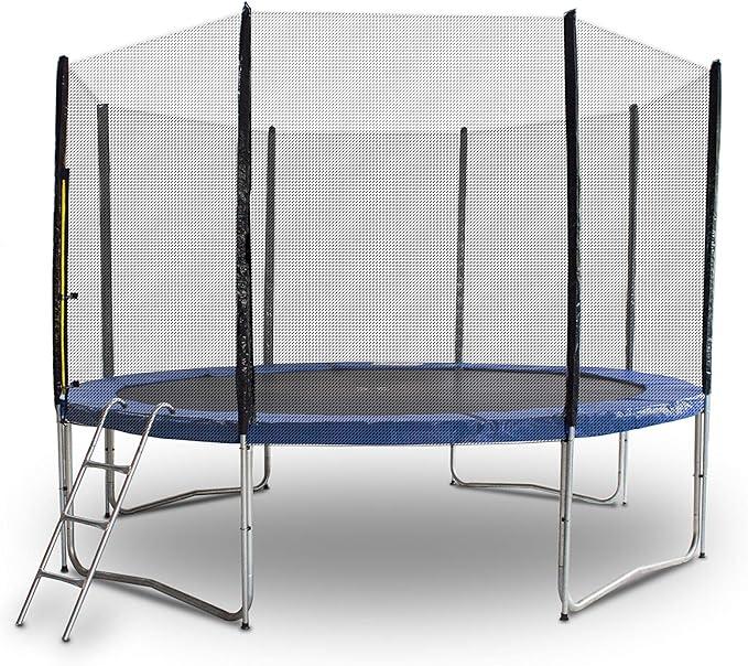 Gartentrampoline Trampoline Outdoor-Trampoline Fitness-Trampoline 185cm bis 490cm, inkl. Randabdeckung, Sicherheitsnetz und Leiter