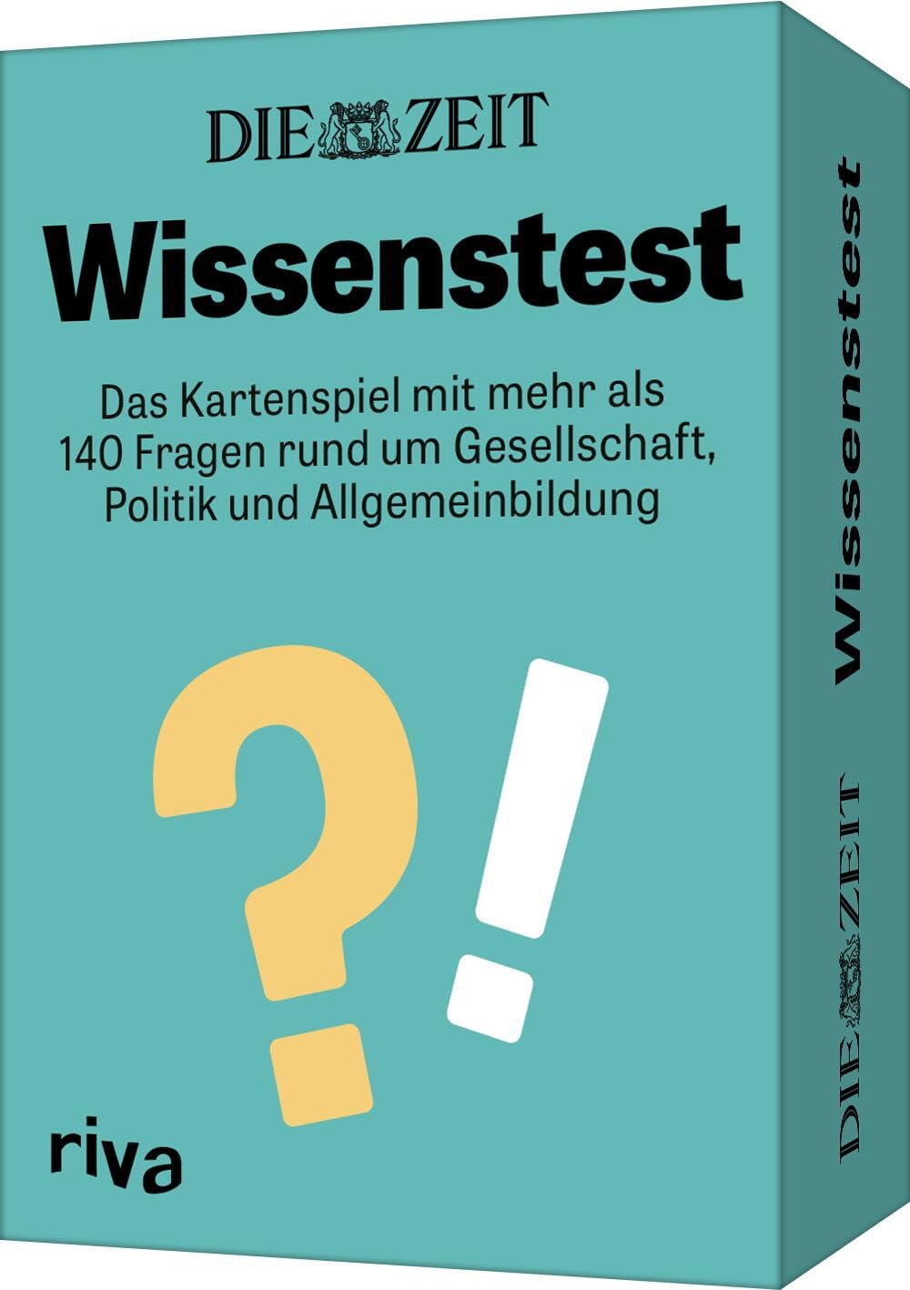 DIE ZEIT »Wissenstest«: Das Kartenspiel mit mehr als 140 Fragen rund um Gesellschaft, Politik und Allgemeinbildung Quiz zum Online-Magazin. Geschenk zu Weihnachten, Geburtstag - Preis vom 05.10.2026 03:47:11 h