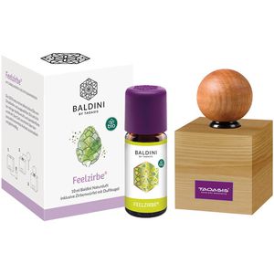 Baldini Raumduft Duftset, 10 ml, Zirbenwürfel mit Duftkugel, demeter, Feelzirbe