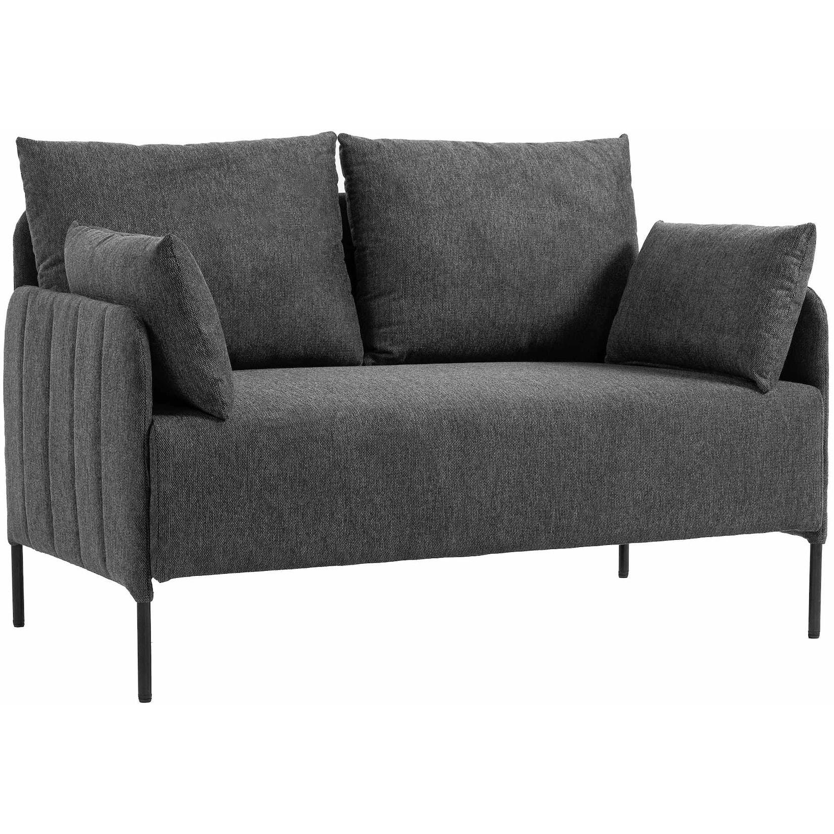 CLP Couch 2-Sitzer bequem Ziden, Sofa gepolstert mit Kissen, Polstermöbel bequem bis 300 kg belastbar