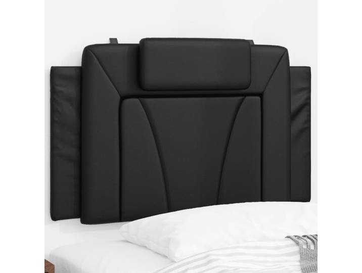 vidaXL Kopfteil-Kissen Viana Schwarz 80 cm Kunstleder