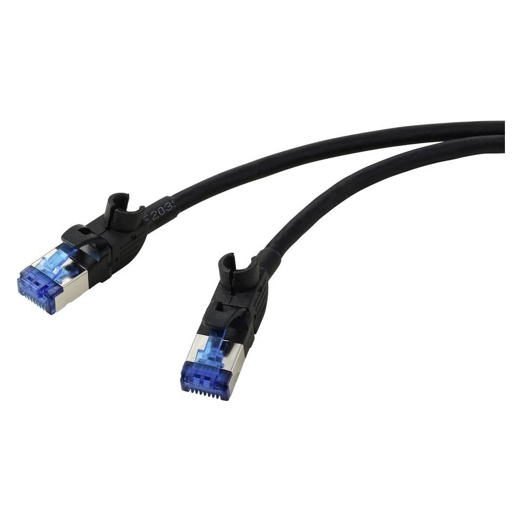 Renkforce RF-7116972 RJ45-Kupplung Netzwerkkabel, Patchkabel CAT 6a 0.25 m Grau (CAT6a, 0.25 m) (RF-7116972)