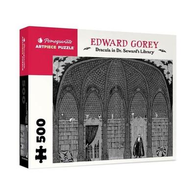 Dracula in Dr. Seward's Library 500-Piece Jigsaw Puzzle, von Edward Gorey, Pomegranate Communications Inc,US, 978-0-7649-6193-9