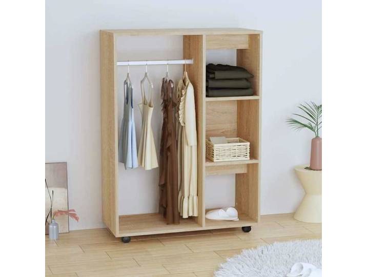 Garde-robe contemporaine - VIDAXL - Chêne sonoma - 80x40x110 cm - Bois d'ingénierie - Compartiment ouvert