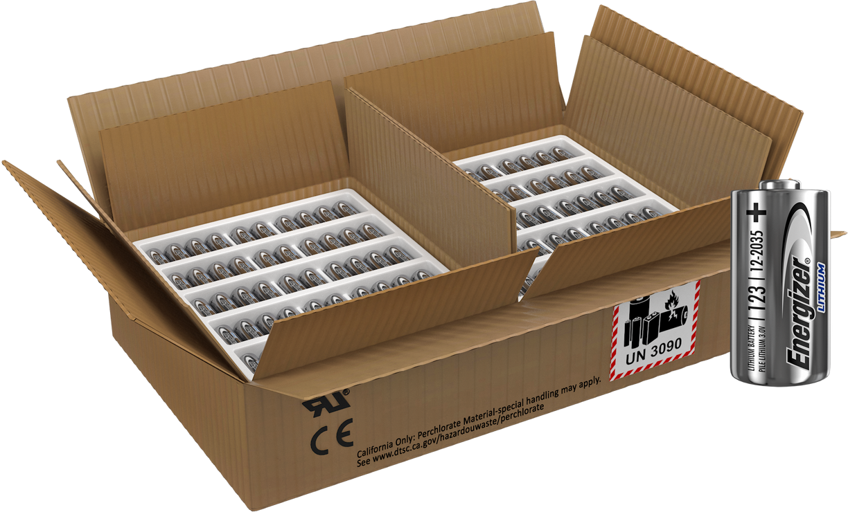 Energizer 123 CR123A Lithium Batteries   500 Pack