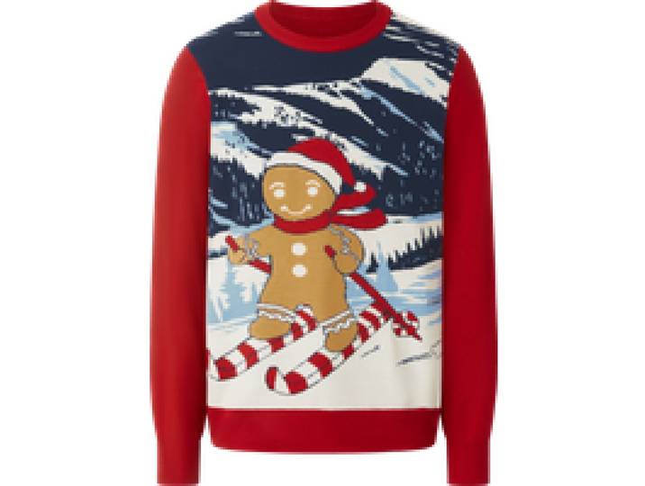 ESMARA MEN Pull de Noël en maille homme (rouge)